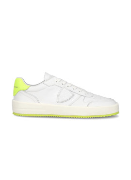 Sneakers philippe model uomo vnlu vn01 Nice bianca e gialla fluo